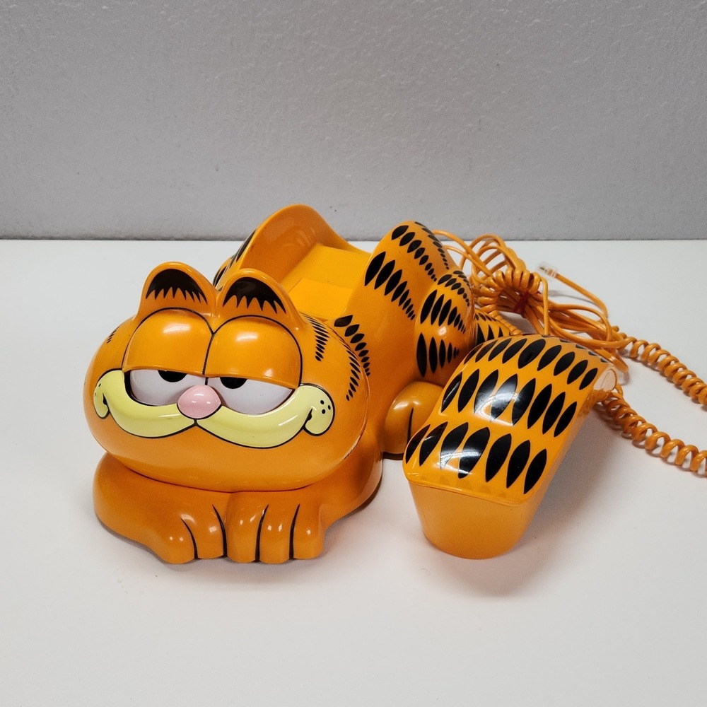 Vintage TYCO Garfield Collectible Corded Push-Button Telephone Model 1207 EUC
